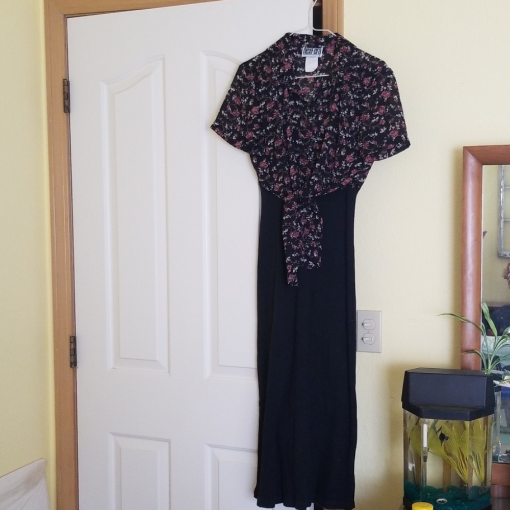 Black floral dress